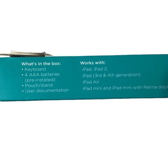 Logitech tablet keyboard Bluetooth keyboard with pouch/stand for iPad - Picture 4 of 4